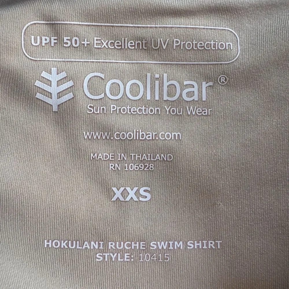 Coolibar Swim Dress Blue UPF 50 Plus Sun Protection XXS Long Sleeve Beach Shirt - Picture 2 of 13